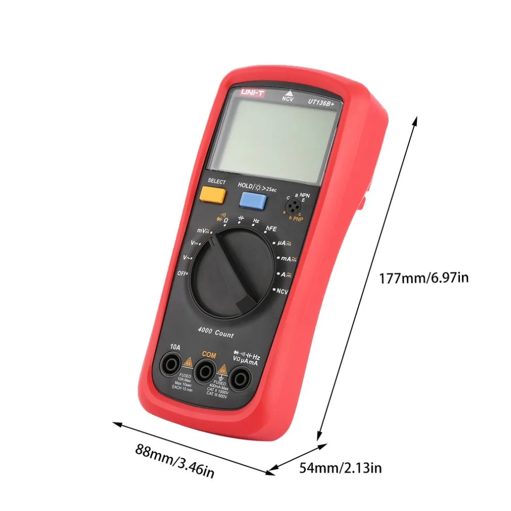 Digital Multimeter UNIT DC/AC Voltage Current Meter Handheld Ammeter Ohm Diode NCV Tester 4000 Counts Multitester No Contact | Инструменты
