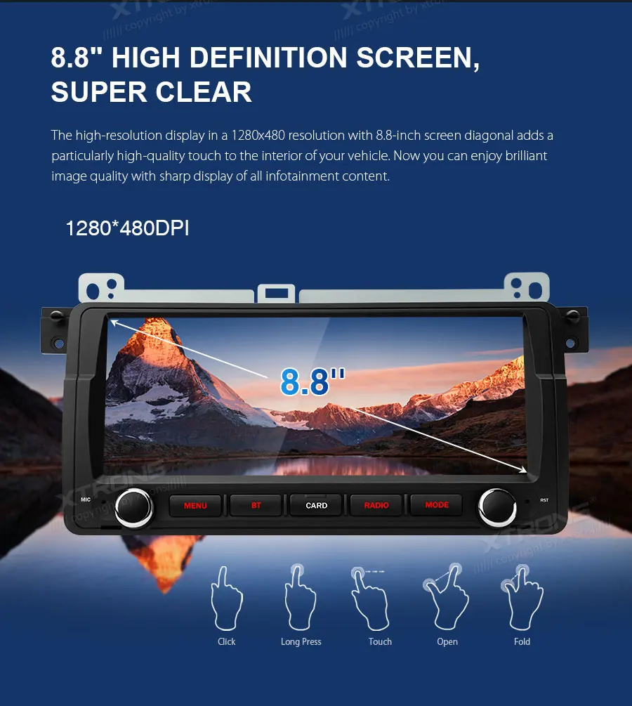 XTRONS 8 &quotAndroid 0 автомобильный мультимедийный плеер GPS без DVD для BMW E46 седан Rover 75 1999