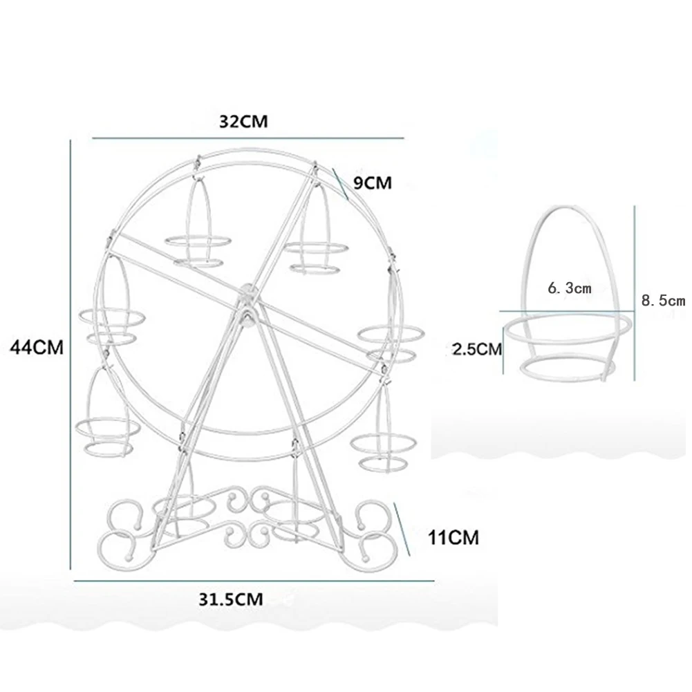 Вечерние вращающийся кондитерские кекс держатель 8 принадлежности для чашек