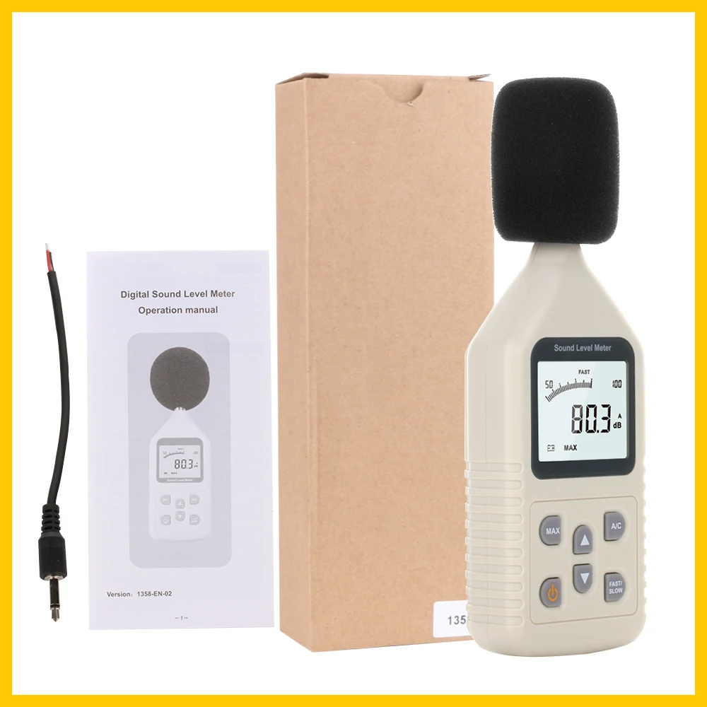 RZ GM1358 30 130dB цифровой измеритель уровня звука шума в децибелах LCD A/C