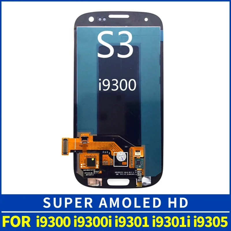 Сменный сенсорный ЖК экран AMOLED для Samsung Galaxy SIII S3 i9300 i9300i i9301 i9305|Экраны мобильных