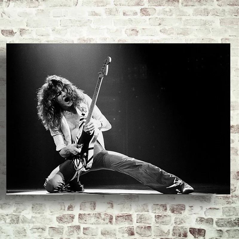 Эдди Ван Хален художественный Шелковый Плакат Картина гостиная домашний декор |