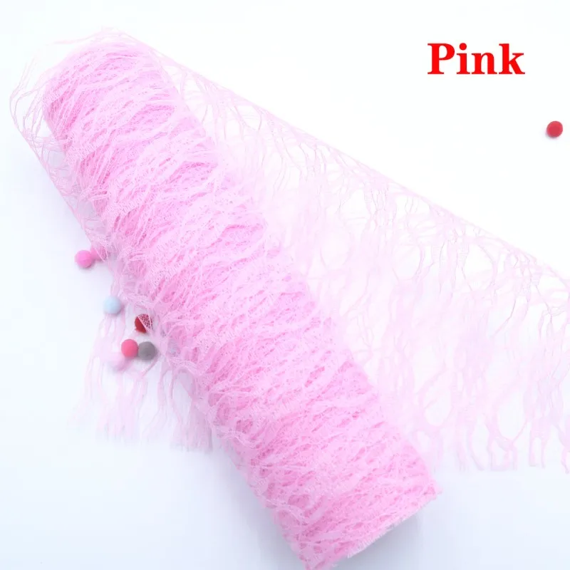 Тюлевая рулонная катушка кружева 1" x10yards DIY сетчатая ткань для свадебной вечеринки стол бегун стул створки Винтажный стиль цветочное украшение места
