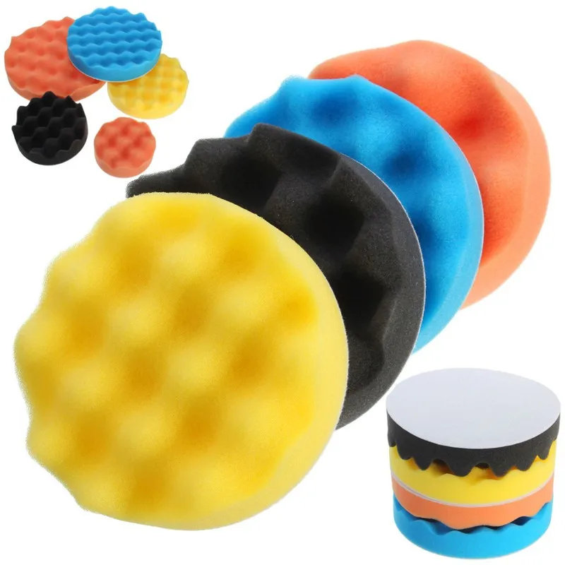4Pcs/Set 3 - 7 Inch Buffing Polishing Sponge Pad Kiit For Car Auto Polisher individually polished Use |