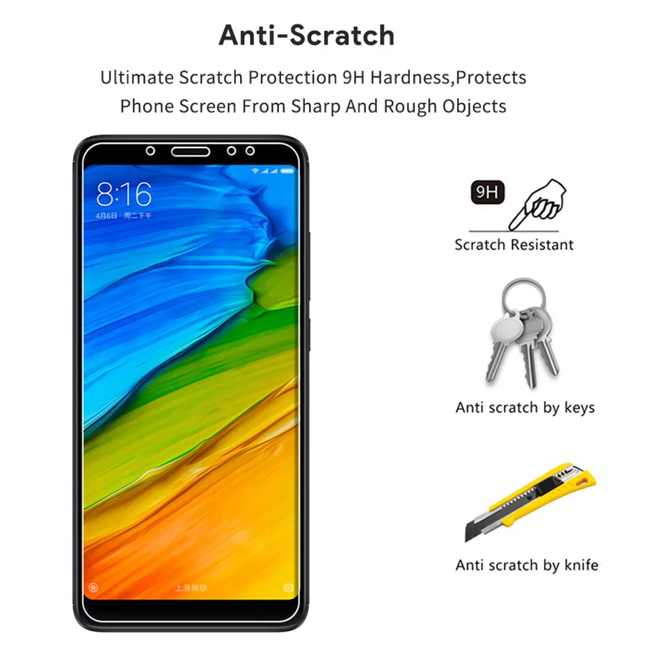 Защита экрана для xiaomi redmi 5 5 plus 4X 4A 5A 6A закаленное стекло для xiomi redmi 6 6 pro Note 5 note 4x защитная пленка