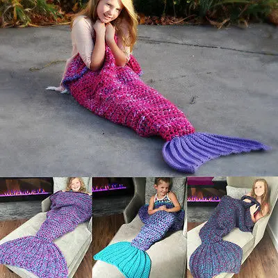 Женская трикотажная юбка с хвостом русалки теплая вязаная для дома на осень и