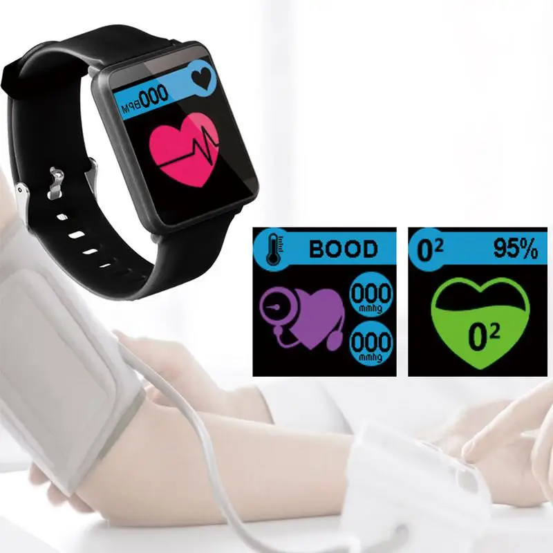 

BINSSAW Fitness Sport Smart Bracelet Heart Rate Tracker Waterproof Color Screen Pedometer Tracker Bluetooth Smart Wristband+BOX