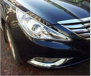 ABS Хром Передняя фара Крышка для 2011 2014 Hyundai SONATA 8GE i45|abs chrome|hyundai chromecover chrome |