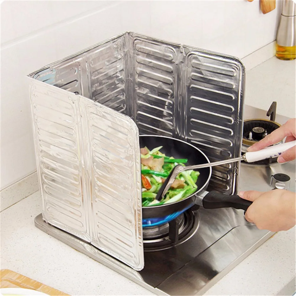 Практичная алюминиевая фольга газовая плита масло разбрызгиватель экранная