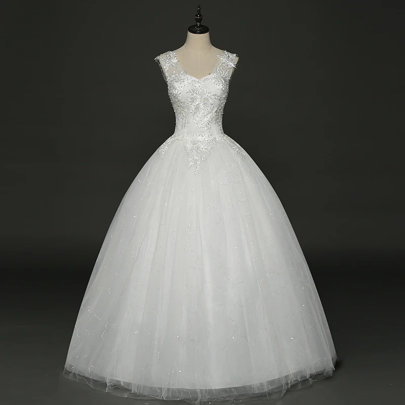 Fansmile настоящая фотография Винтаж на шнуровке Бальные Свадебные платья Vestido де Novia под заказ Плюс Размер Свадебные платья FSM-353F
