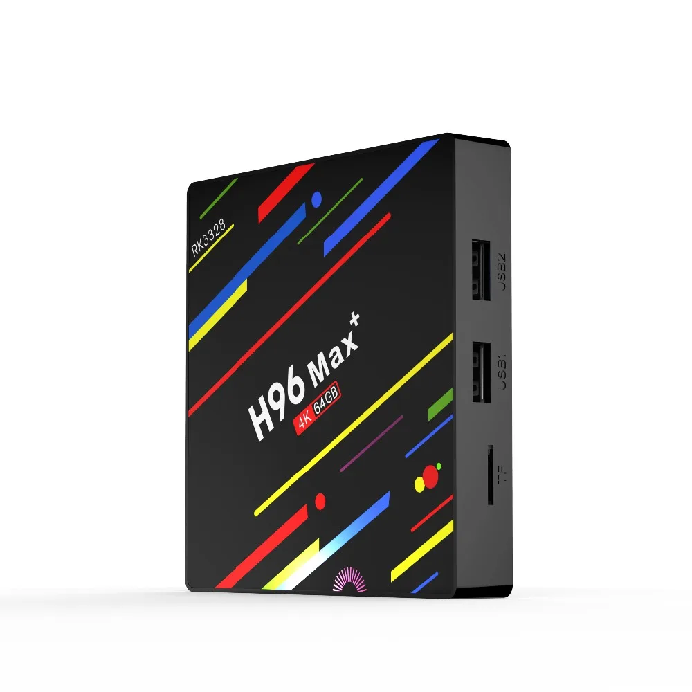 H96 MAX плюс RK3328 Android 8 1 ТВ Box 4 Гб Оперативная память 64 ROM4K Декодер каналов кабельного