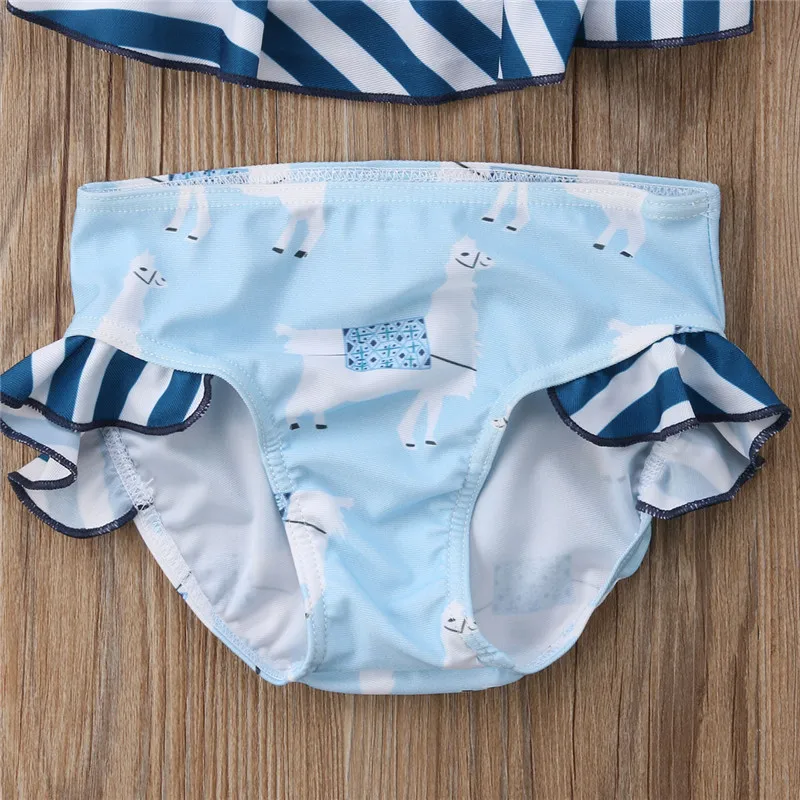 Милый детский комплект бикини для девочек из двух предметов лето 2018 женский