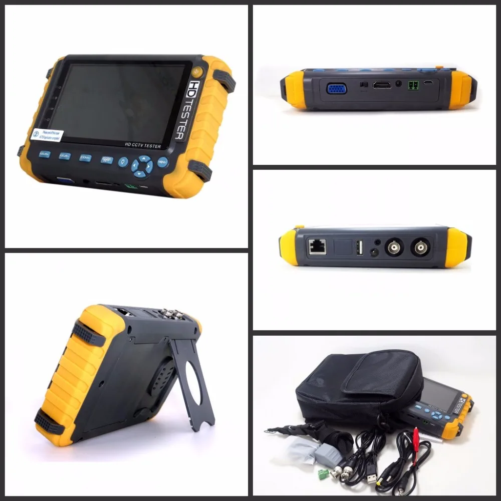 Профессиональный тестер видеонаблюдения IV8W 5 дюймовый TFT LCD 5MP AHD TVI 4MP CVI аналоговый