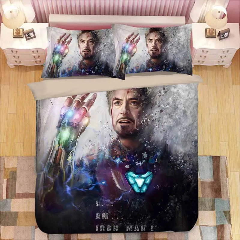 Marvel, Железный человек, 3D комплект постельного белья, Мстители, пододеяльник, Тони Старк, одеяло, Комплект постельного белья, s постельное белье(без простыни - Цвет: 11