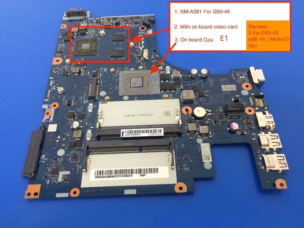 100% Новинка для Lenovo G50 45 NM A281 Материнская Плата E1 CPU W/ GPU|Материнские платы| |