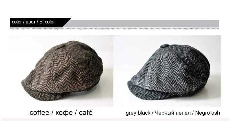 CoolCheer восьмиугольная кепка Newsboy берет шапка весна зима шапки для мужчин Международный суперзвезда Джейсон стэтэм мужские модели Кепка s