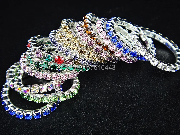 Бесплатная доставка 2014 Новинка 48 шт. разных цветов чешские Стразы эластичные