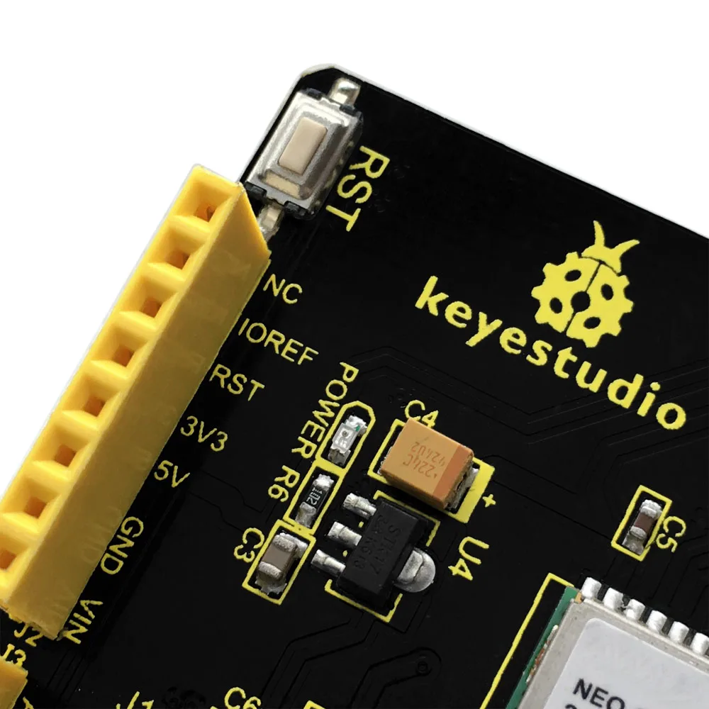 Keyestudio gps щит с SD слотом+ антенна для Arduino UNO R3