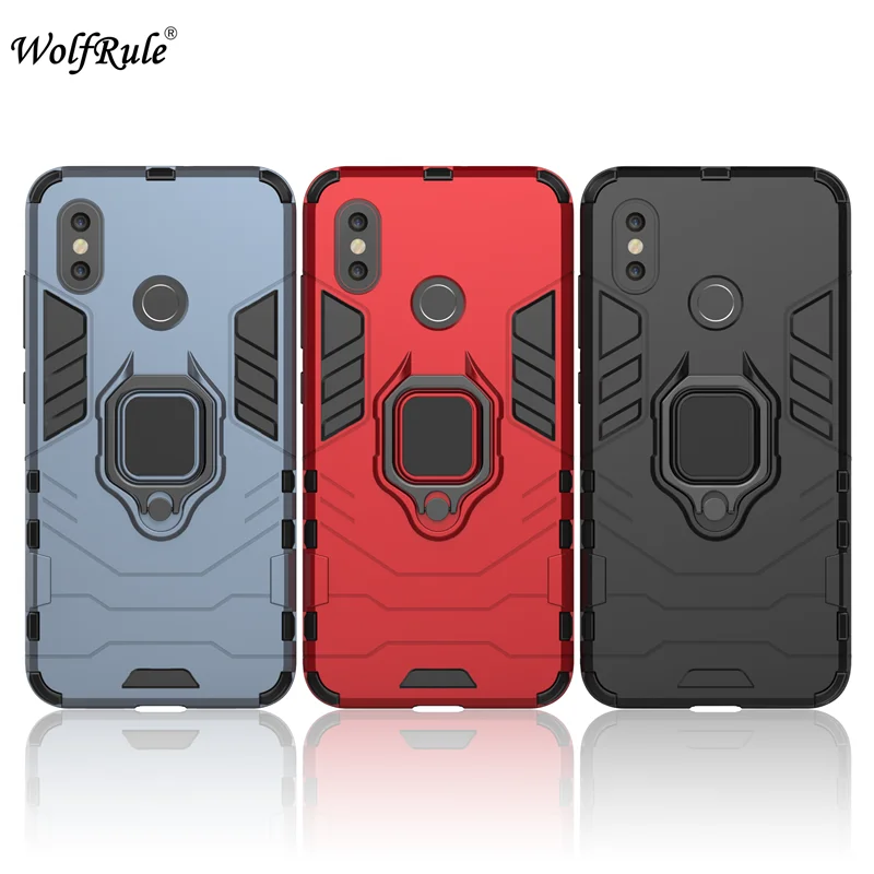 For Xiaomi Mi 8 Case TPU Hard PC Ring Holder Stand Magnetic Armor Xiomi Phone Cover | Мобильные телефоны и аксессуары
