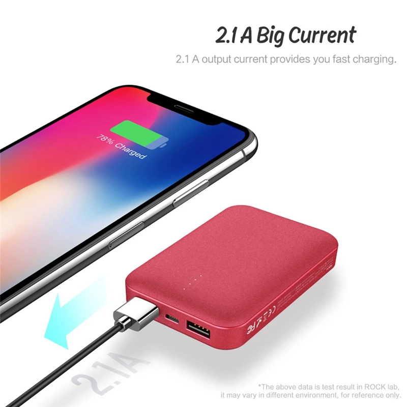 ROCK 10000 mAh Power Bank для Xiaomi Powerbank Мини Портативная полимерная батарея iPhone SamSung Mobile Phone