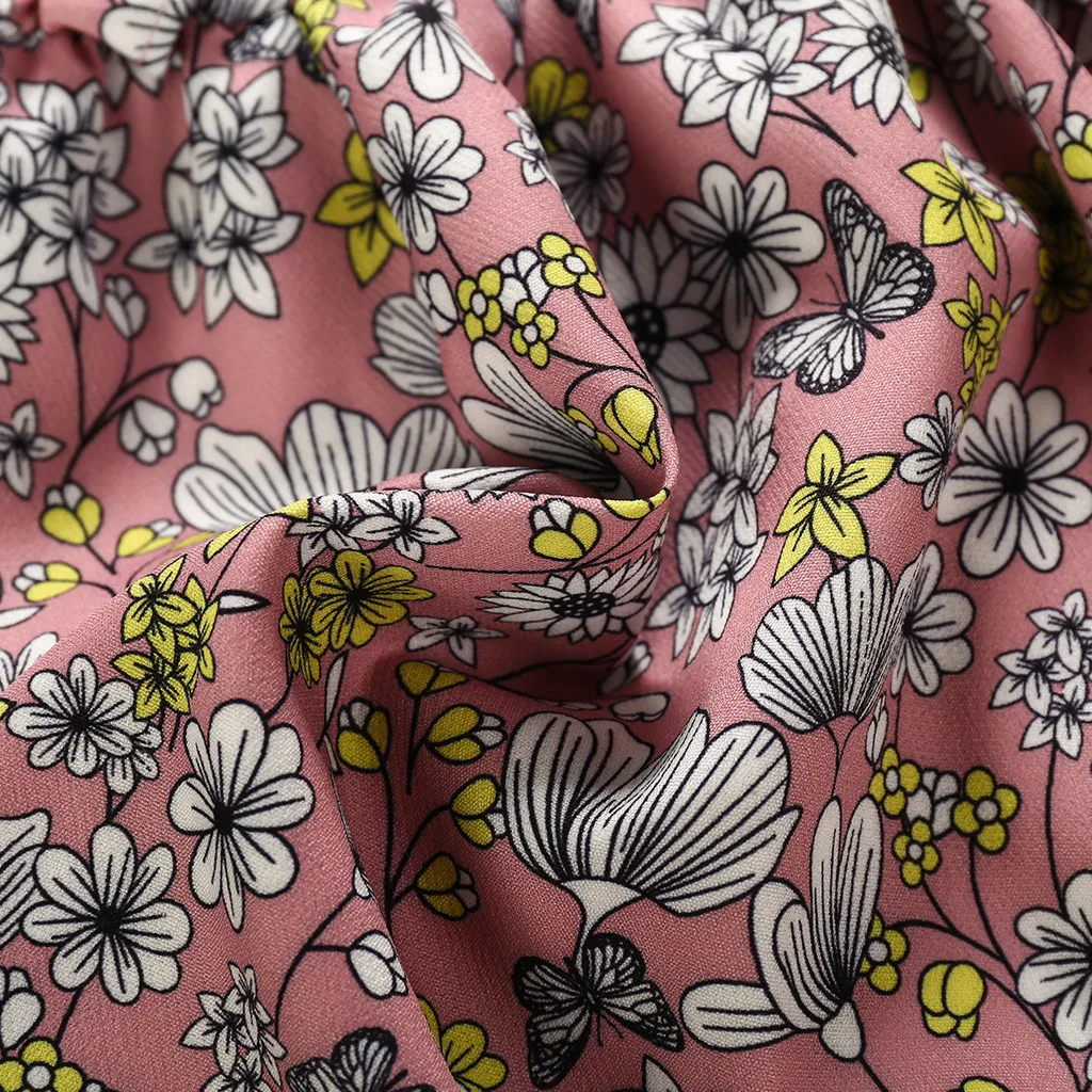 Платье для маленьких детей Платья девочек с длинными рукавами и цветочным