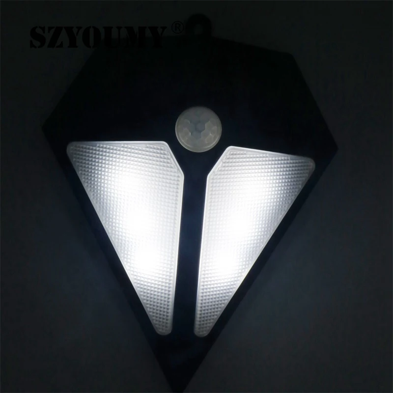 SZYOUMY 6 LED Солнечная энергия датчик движения настенный светильник ромбовидная