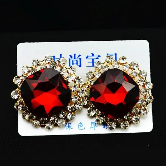 

Elegant Round Crystal Stone Stud Earrings Wholesale and Retail Jewelry Earrings for Women Accessories