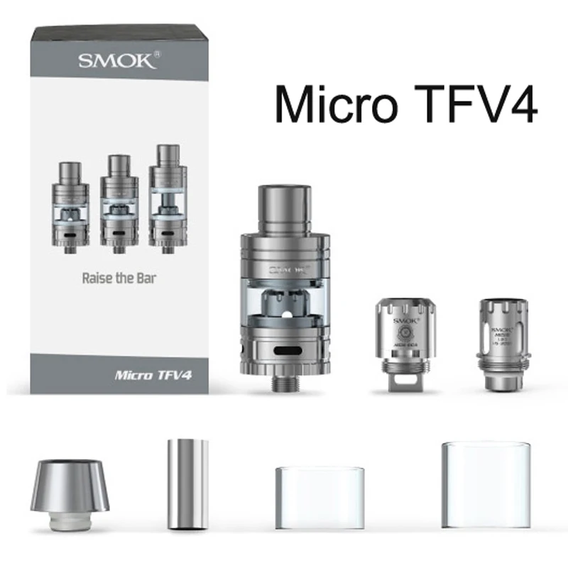 Электронная сигарета smok Micro TFV4 бак жидкостью Vape коробка мод 510 нить вапорайзер