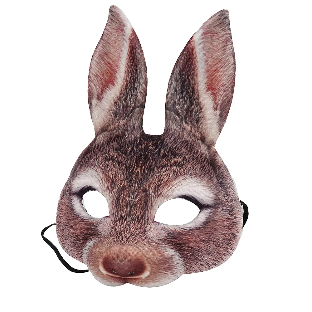 April Fools' Day Accessories Cospaly Rabbit Masks Realistic Masker Mascaras Animales Prop Halloween Mask Unisex Carnival | Дом и сад