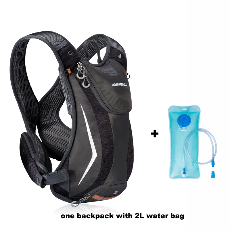 gray with water bag 5L водонепроницаемый велосипедный гидратационный рюкзак, мужской рюкзак для бега на велосипеде, дышащий MTB велосипедный рюкзак без сумки для воды - Цвет: gray with water bag