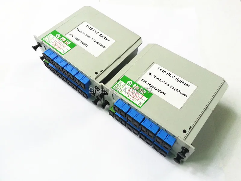2 Pieces/lot 1x16 Box Cassette Card Inserting Type 1:16 16 Ports Fiber Optical PLC Splitter | Мобильные телефоны и