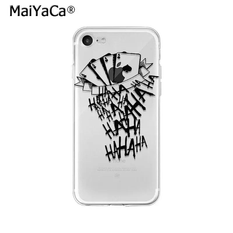 Мягкий силиконовый чехол для телефона MaiYaCa DC Superhero Batman Joker из ТПУ Apple iPhone 8 7 6 6S Plus X XS