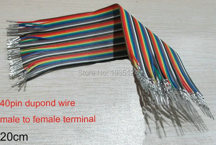5 шт. 20 см Предварительно проводной 40pin штекер-гнездо ОБЖИМНАЯ контактная клемма