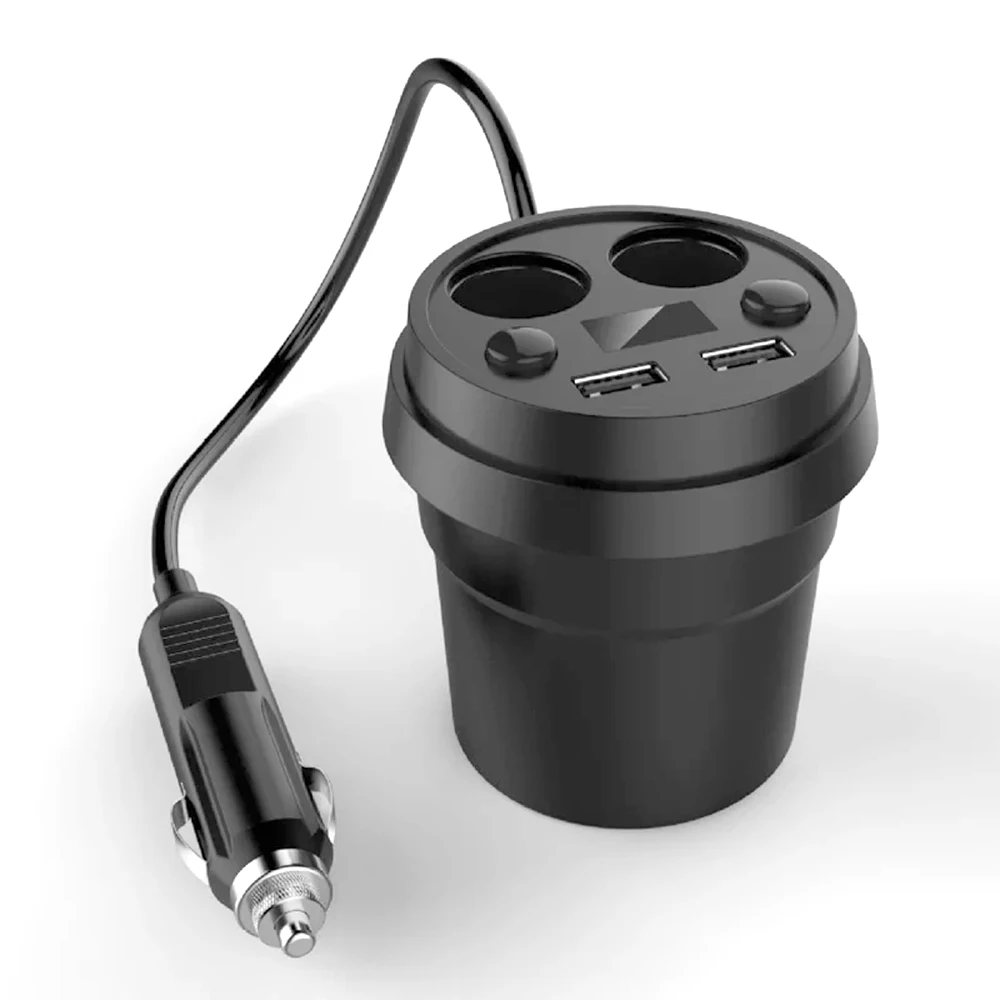 Новая черная чашка Авто Автомобильное USB зарядное устройство двойной ремень для