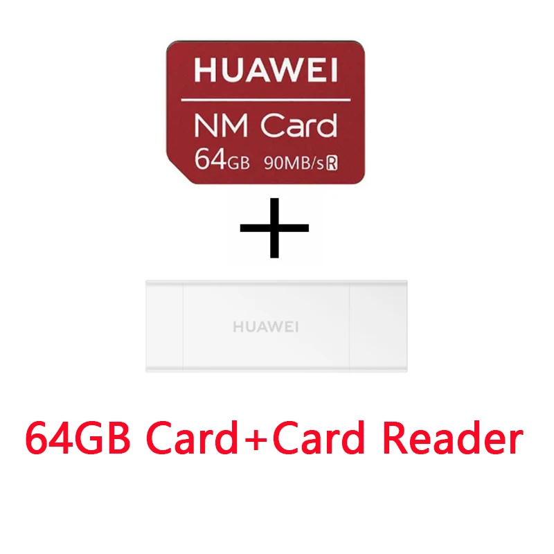 Reader and 64GB Huawei высокоскоростная NM карта памяти 64 ГБ для huawei mate 20/mate 20 Pro/mate 20X/mate X/P30/P30 Pro - Цвет: Reader and 64GB