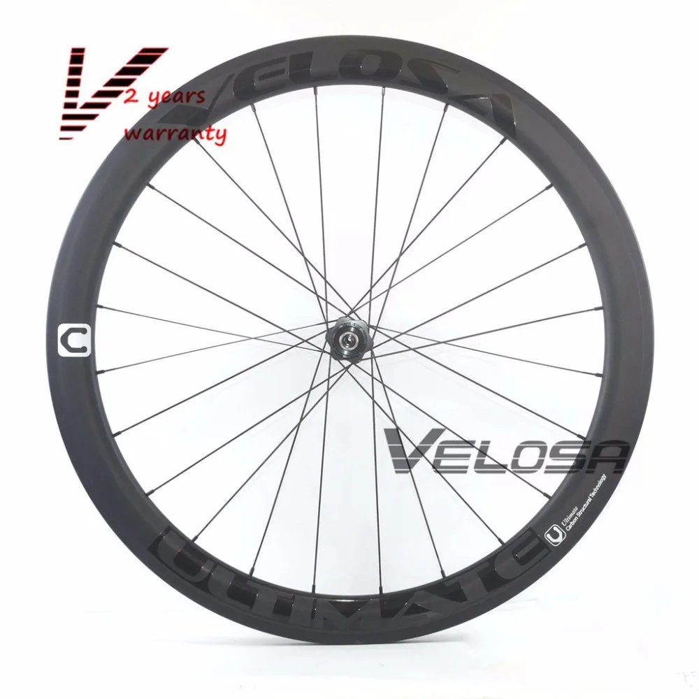 Velosa Ultimate 50 Асимметричный мм полный углеродный велосипедный комплект колес 700C