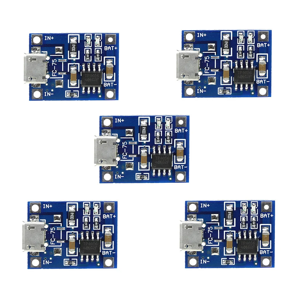 Плата для зарядки литиевых батарей 5 в Micro USB 1A 18650 TP4056 с модулем зарядного