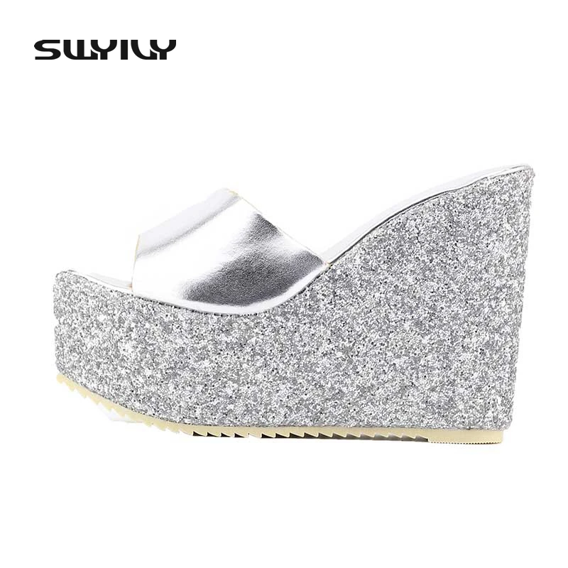 Сандалии на высоком каблуке с блестками 2017|waterproof slippers|slipper waterproofwomen slippers |