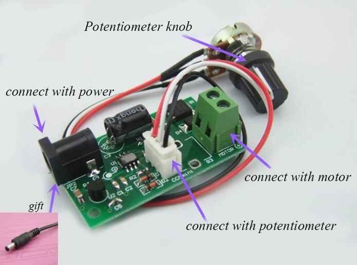 Микро ШИМ DC регулятор двигателя Водяной насос мини Регулятор скорости 6/12/24 в 3 А с