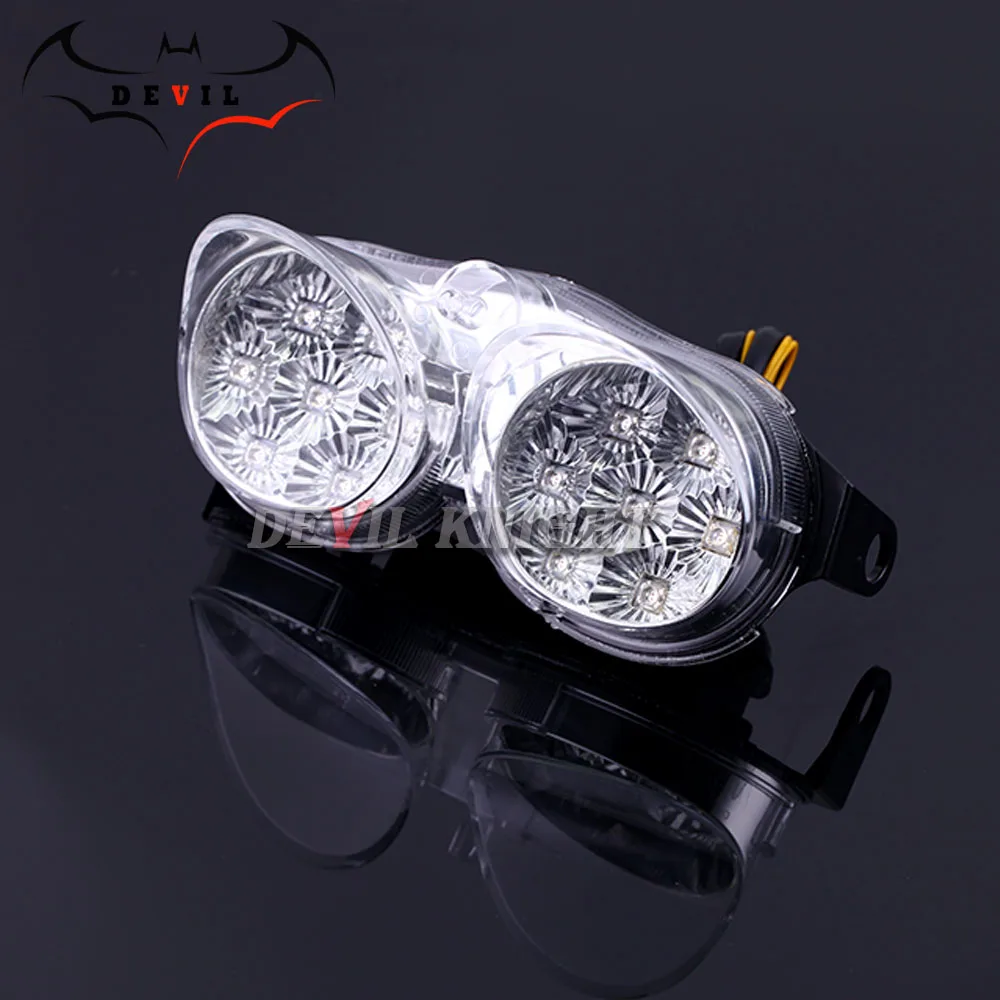 clear 2 Мотоцикл свет для Yamaha YZF R6 YZF-R6 00 01 02 XJR 1300 Изменение светодиодный фонарь Тормозная лампа мотоцикла с светодиодный сигнал поворота - Цвет: clear 2