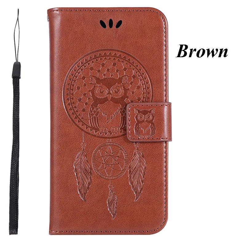 Brown Чехол для телефона Xiaomi Redmi S2 5,9", Чехол из искусственной кожи, 3D тиснение, Сова, ветровой колокол, откидной чехол, чехол для Xiaomi Redmi S2 s 2 RedmiS2 - Цвет: Brown