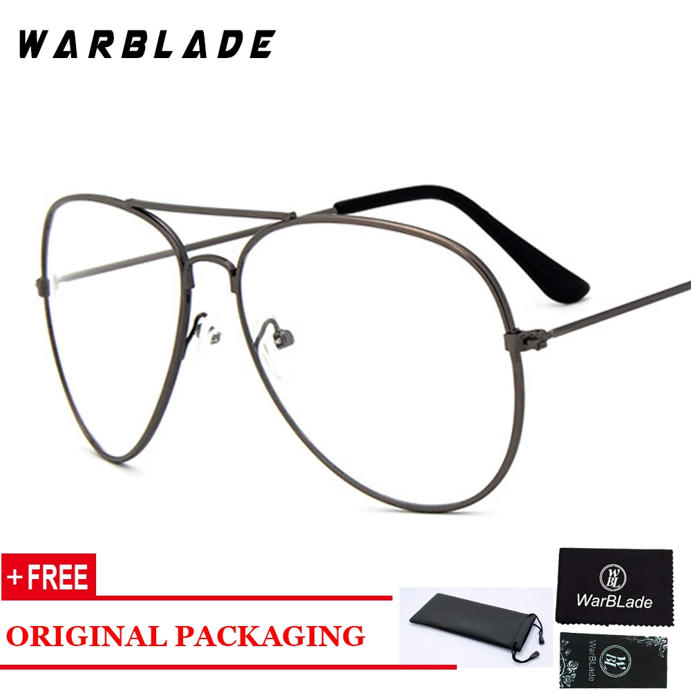 Классические очки для мужчин и женщин мужские прозрачные линзы металлические