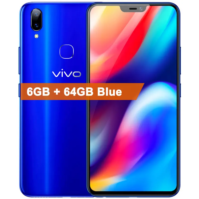 Мобильный телефон Vivo Z1, 6,26 дюймов, 6 ГБ ОЗУ, 64 Гб ПЗУ, Восьмиядерный процессор Snapdragon 660, камера 24 Мп+ 13 МП, отпечаток пальца, телефон с Play Store - Цвет: 6GB 64GB Blue
