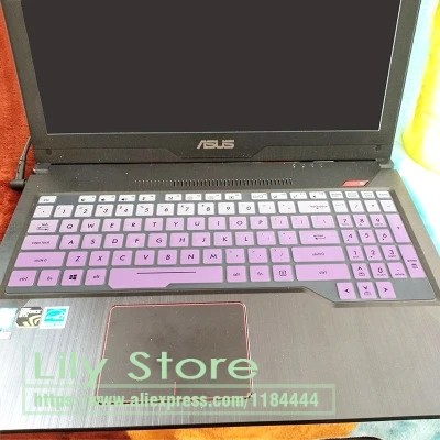 Для Asus TUF Gaming FX504 FX504GE FX504GD FX504GM FX504G FX503 FX503VD 15 дюймов 15,6 ''силиконовый защитный чехол для клавиатуры ноутбука - Цвет: fadepurple