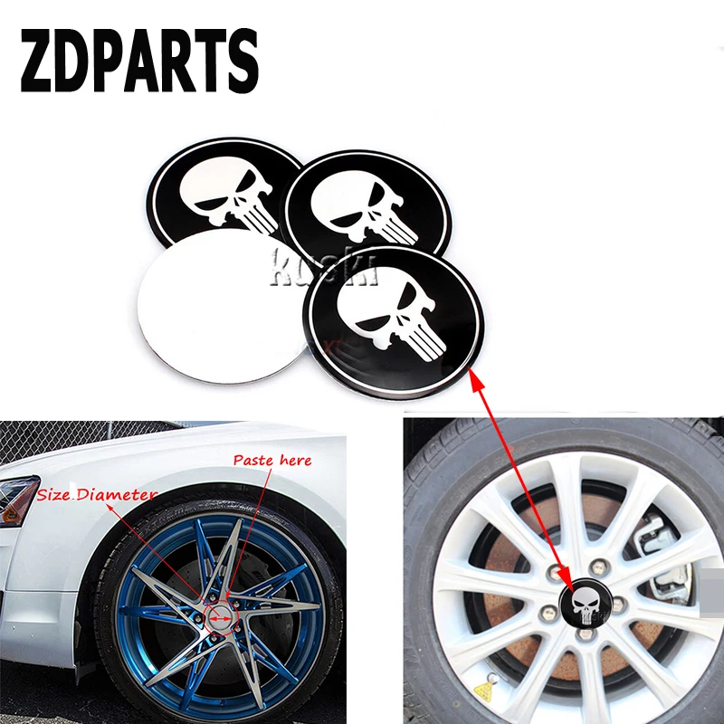 ZDPARTS колпачки на ступицу колеса автомобиля с изображением черепа для Renault Megane 2 Logan