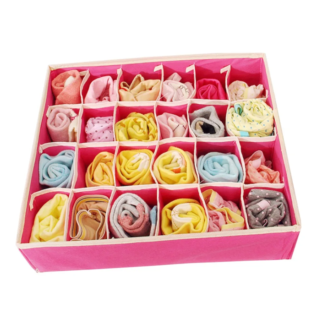 4pcs Multi-size Bra Underwear Organizer Foldable Home Storage Box Non-woven Wardrobe Drawer Closet | Дом и сад