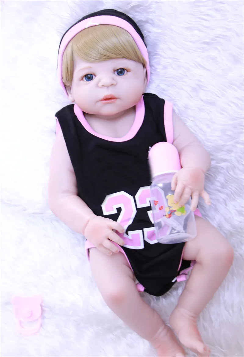 Полноразмерная силиконовая кукла младенец 55 см игрушки игровой домик для