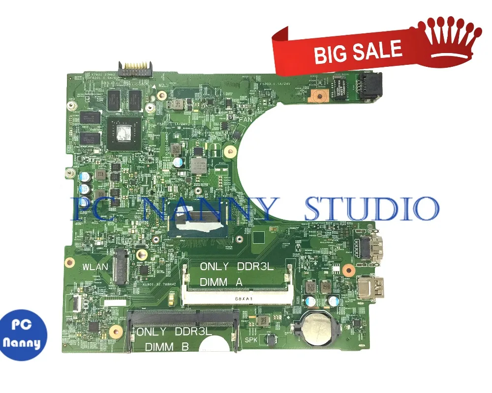 

PCNANNY 06KTJF 6KTJF for Dell INSPIRON 3458 Laptop motherboard i3-5005U 14216-1 1XVKN DDR3L PC Notebook Mainboard tested