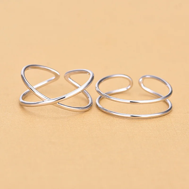 Оптовая цена от производителя оригинальные открытые серебряные кольца ручной