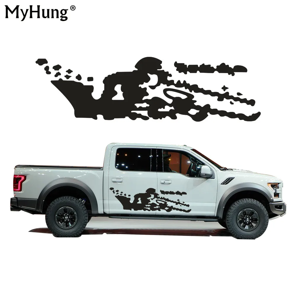 

Stickers For ISUZU D-MAX One People Battle Map Shape Car Styling Car Whole Body Sticker Personality PVC Car Accessories 2PCS